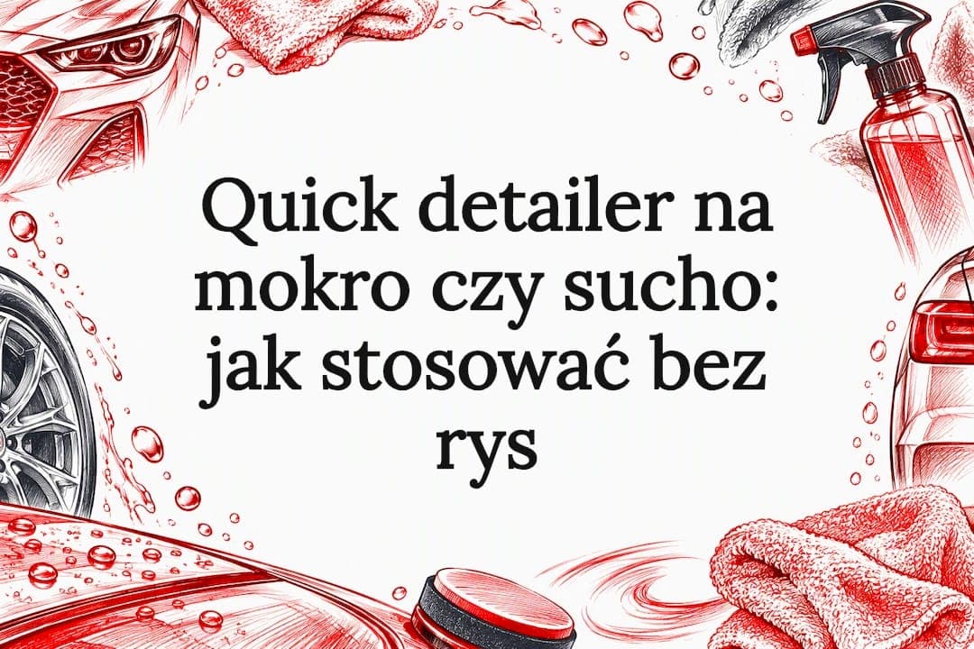 Quick detailer na mokro czy sucho: jak stosować bez rys